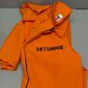 fun shack Men's Prisoner Costume, Orange Jail Inmate Jumpsuit, Adult Prison Outfit for Halloween or Costume Parties (Medium)