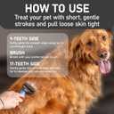 Maxpower Planet Pet Grooming Rake and Dematting Comb for Dogs - Dog Grooming Supplies, Undercoat Rake for Dogs, Cats - Extra-Wide Deshedding Dog Brush, Deshedder Comb for Long Hair - Reduce Shedding