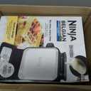 Ninja Belgian Waffle Maker Pro | Vertical Design | 5 Shade Settings with Precision-Pour Cup & Chef-curated Recipe Guide | Black & Silver | BW1001