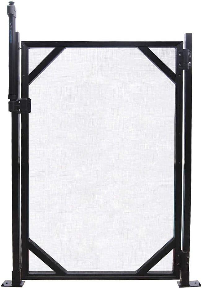 WaterWarden 5 Pool Gate, Pool Fence Gate - 30 Wide, Self-Closing and Removable Pool Door, Coordinates with 5x12 Outdoor Child Safety In-Ground Pool Fencing, Easy DIY Installation,Black