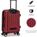 Kenneth Cole REACTION Renegade Luggage Expandable 8-Wheel Spinner Lightweight Hardside Suitcase, Scarlet Red, 3-Piece Set (20"/24"/28")