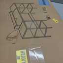 55 inch Black Computer Desk Gaming Desk with Monitor Stand, Home Office Desk for 2 Monitors, Writing Desk with Adjustable Storage Space,Sturdy and Durable Modern Small Desk