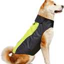 Vizpet Dog Raincoat Waterproof Coats,Dog Jacket High Visibility Warm Vest Dog Clothes for Large Dogs(Green-L)