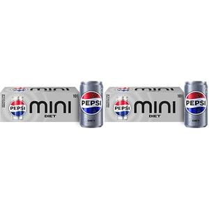 Diet Pepsi Soda, 7.5 Ounce Mini Cans, (2 Packs Of 20), BB Date 02/09/2026