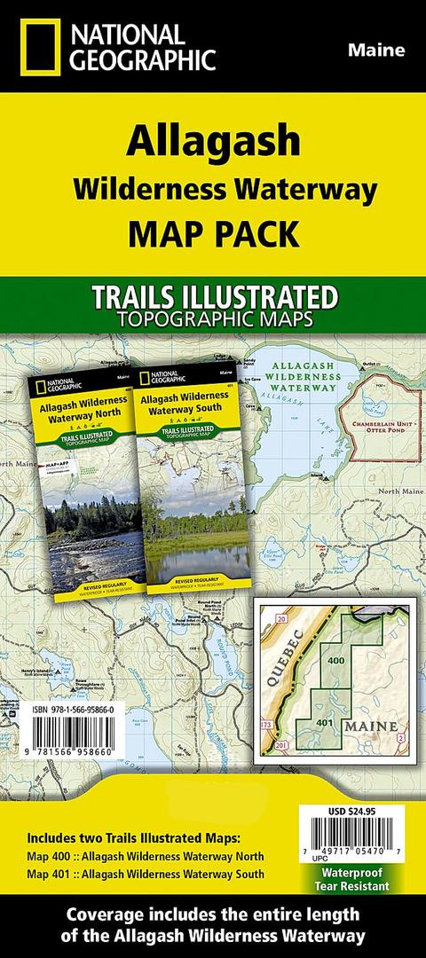 Allagash Wilderness Waterway [Map Pack Bundle] (National Geographic Trails Illustrated Map)