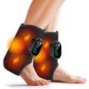 BETOLEAN 2-Pack Cordless Foot Massager for Neuropathy, Foot and Ankle Massager, Ankle Heating Pad with Massage, 6 Heat Levels & 3 Massage Modes with Timer (Black)