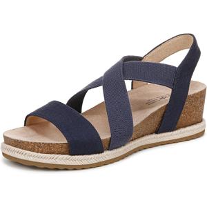 LifeStride Women's Breeze Wedge Sandal (10, Navy)