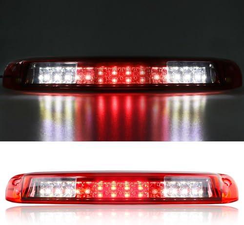 Tresound 3rd Third Brake Light for 1999-2006 Chevy Silverado/GMC Sierra LED Cargo Light High Mount Lamp, Chrome Housing Red Lens