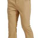 Wbestwind Men's Relaxed Stretch Vintage 60s 70s Bell Bottom Fit Comfort Flared Retro Leg Denim Jeans (Brown, L)