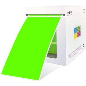 PARLAIM 3 x 5 inch Rectangle Sticker Labels, 250PCS Adhesive Color Coding Stickers for Moving Box Inventory Label, Fluorescent Green (1 Roll-250PCS)