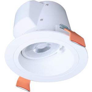 HALO RLS 6 in Adjustable Canless LED Recessed Light Dimmable Sloped Ceiling Downlight with Selectable Color Temperature 2700K-5000K, Dimmable, 1600 Lumens, IC-Rated RLS6159FS1EWHDMR