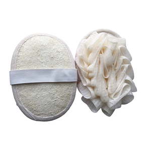 2PCS Travel Body Natural Loofah Sponge,Mini Pink Loofah Travel Size, Eco Organic Loofah Sponge with Hand,Loofah Soft Sensitive Skin