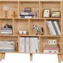 LEYAOYAO 10 Cube Bookshelf, Mid-Century Modern Book Shelf with Legs,Natural
3 Tier Bookcase, Rustic Wood Bookshelves Freestanding Large Storage Organizer, Open Shelves for Bedroom, Living Room, Office