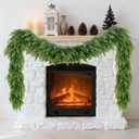 6FT Realistic Christmas Cedar Garland, Artificial Christmas Garland Real Touch Greenery Faux Pine Garlands, Xmas Decorations Indoor Outdoor