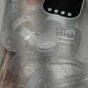 Lulia Double Electric Breast Pump, Breastfeeding Pump 4 Modes & 9 Levels, Low Noise, Anti-Backflow & LED Display, BPA Free, Portable Breast Pumps with 10 Breastmilk Storage Bags and 24mm Flange (White)