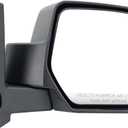 Right Passenger Side Mirror Compatible with Jeep Patriot 2007-2017 Manual Non-Heated Replacement For CH1321281 | 5155456AK (Black)