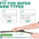 26" 14" 13" Windshield Wiper Blades Replacement for Hyundai Santa Fe 2013 2014 2015 2016 2017 2018 Hyundai Santa Fe Sport XL Premium All Weather Front Rear Wipers Set - OEM Quality (Pack of 3)