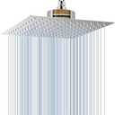 Voolan Rain Shower Head with Filtered - High Flow Large Rainfall Shower Heads Made of Stainless Steel - Waterfall Showerhead Filter For Hard Water (10" Chrome)