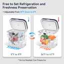Megiu Car Refrigerator Portable Car Fridge 12V Refrigerator 23 Quart (22 Liter) Freezer Compressor Cooler 12V/24V DC 110240 V AC for Outdoor Camping Travel Home Use -0.4~+59 (Blue)