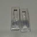 Hadnles Recessed Finger Flush Pulls - Fit Wardrobe, Pocket, Sliding Barn, Bifold Doors & More - Stainless Steel Brushed Rectangular Door Pull Hardware (7 INCH, Silver - 2 Pack)