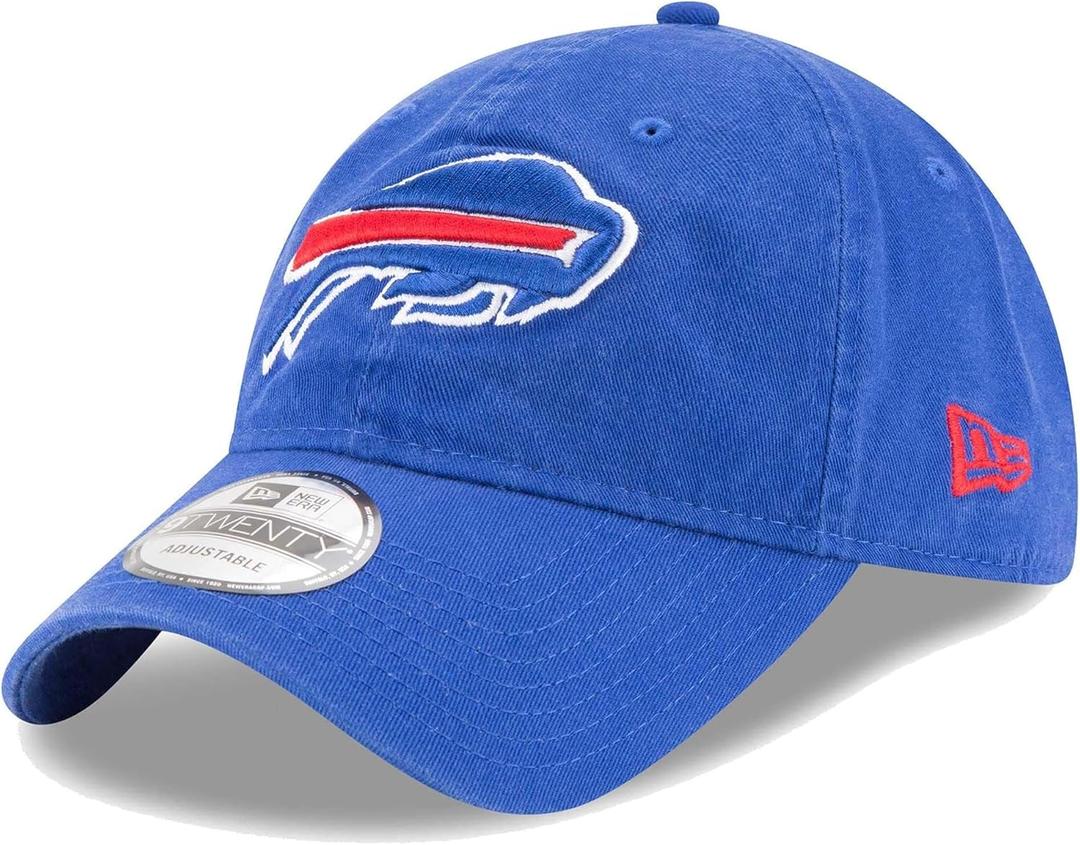 New Era NFL Core Classic 9TWENTY Team Color Adjustable Hat Cap (One Size, Buffalo Bills)