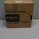 8 Inch Wall Vent Cover, HG Power Metal Exhaust Vent Cap Outside with Removable Screen & Cushioned Non-Return Flap for Home Wall, Kitchen (White) (8 In[Neck Size:7.7In])