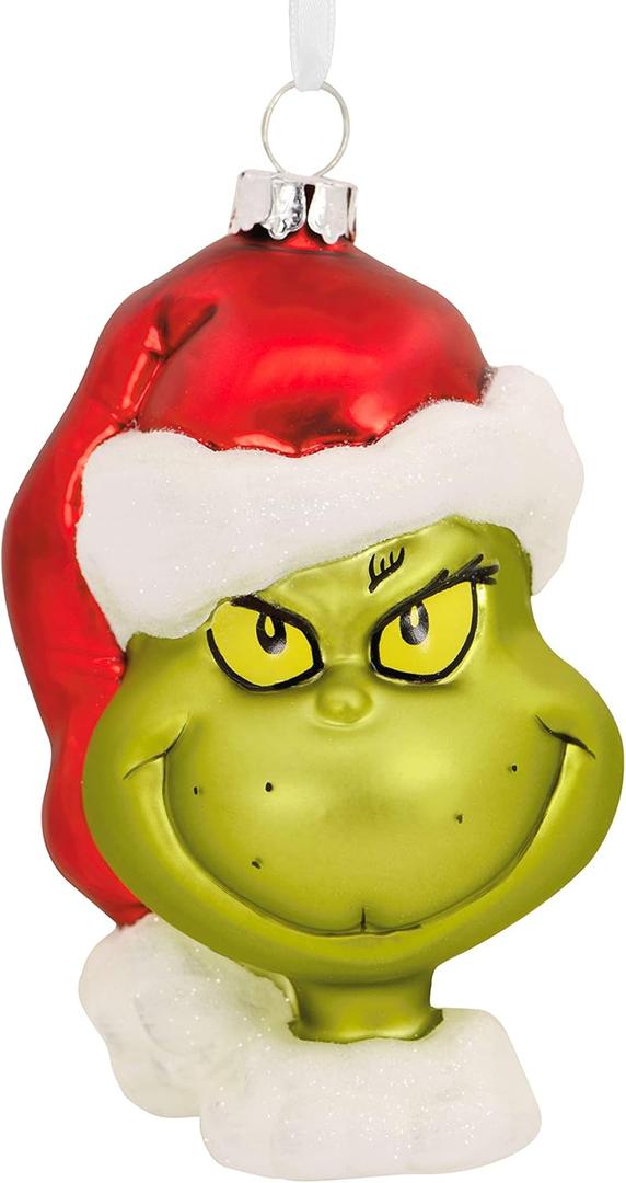 Hallmark Dr. Seuss's How The Grinch Stole Christmas! Grinch Christmas Ornament, Blown Glass