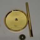 Ivilon Countertop Paper Towel Holder - Modern Knurling End Cap Minimalist Design - Color Gold Polished