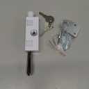 Sliding Door Lock Rectangle Patio Door Lock Keyed for Glass Hinged Security Bar Steel Bolt Zinc Alloy Iron Portable to Prevent Sliding (1 Piece)