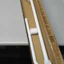 Room Darkening Curtain Rod 28-48 Inches, Wrap Around Design, Extra-Thick 1-Inch Diameter Single Drapery Rod, Extendable Metal Rod Set of Window Treatment (Matte White, 28-48")