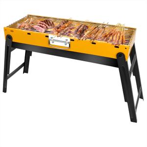 Portable Charcoal Grill, Portable Tabletop BBQ for Outdoor Cooking | Compact Folding Grill for Camping, Hiking, Picnics & Travel | 24x13x9 Lightweight Smoky Flavor Grill