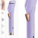 Heated Eyelash Curler - Fast Heat up in 8s - 24 Hours Long Lasting - Rechargeable Electric Eyelash Curler with Type-C, 2 Heat Modes, Anti-Burn Eyelid, Purple-C