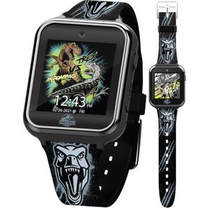 Jurassic World Kids Smart Watch with Touchscreen, 10 Dinosaur-Themed Faces, Camera, Step Counter, Calculator, Timer, Alarm, and Games  Fun Interactive Watch for Boys and Girls