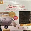 Sunbeam Royal Luxe Night Fog Heated Blanket 12-Heat Settings Auto Off Machine Washable Twin