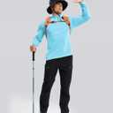 Haimont Men's UPF 50+ Sun Shirts 1/4 Zip Running Pullover Lightweight Long Sleeve for Hiking Golf, Moisture Wicking (Blue, M)