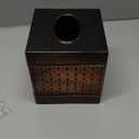 MOCHTERO Decorative Tissue Box Cover,Hand Hammered Design, Square Metal Tissue Holder,for Bathrooms, Bedroom, Dinner Table, Office.Antique Bronze Color
