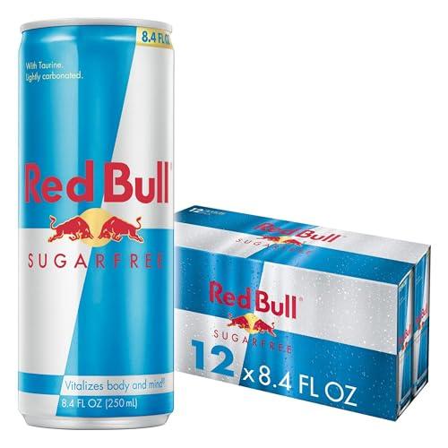 Red Bull Sugar Free Energy Drink with 80mg Caffeine plus Taurine & B Vitamins, 8.4 Fl Oz, Pack of 12 Cans, Best Before: 11/15/26