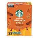 Starbucks K-Cup Coffee Pods, Pumpkin Spice Flavored for Keurig Coffee Makers, 100% Arabica, Limited Edition, 1 Box (22 Pods)