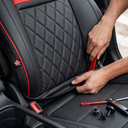 Deck Car Seat Covers, Black And Red