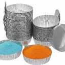 100PCS Aluminum Weighing Dishes with Finger Handle, 30ml Heavy Duty Tin Foil Weighing Boats for Laboratory, Powder, Liquid - Disposable Aluminum Foil Pans for Moisture Analyzers & Milligram S