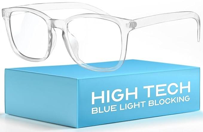 livho High Tech Blue Light Glasses - Advanced 99% Blue Light Blocking Computer Glasses - Anti Eyestrain & UV Glare Protection
