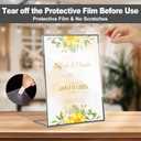 EHWINE 20 Pack Acrylic Sign Holder 4 x 6, Black Picture Frame Stand up Table Top Sign Holders, Slanted Back Paper Holder Clear Display Stand Menu Flyer Holder for Wedding Party