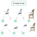 Ingenuity Trio Foldaway 6-in-1 Baby High Chair, 6 Ways to Use, Toddler Chair, Foldable Legs, 6M-5Y - Endless Blooms