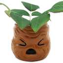 Silver Buffalo Harry Potter Mandrake Face Decorative Artificial Faux Greenery Plant in Ceramic
