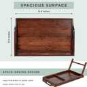 ROSSIE HOME Bamboo Bed Tray with Phone Holder, Extra Large Lap Desk for Laptops up to 17.3 Inches Java Style No. 78112