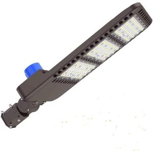 ledmo 36000LM LED Parking Lot Lights 1000W HID/HPS Replacement Adjustable with Dusk to Dawn Photocell Slip Fitter 5000K Flood Outdoor Commercial Shoebox Pole Lighting for Street Yard Stadium 300W