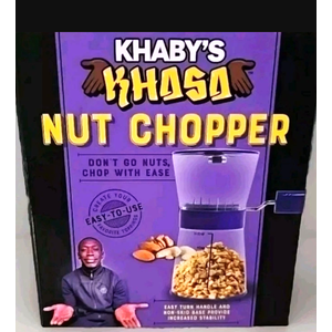 Khaby's Khasa Manual Nut Chopper Easy Crank Handle Dishwasher Safe Non-Skid Base
