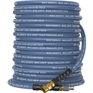 3/8" ID Pressure Washer Hose 150 ft, 4800 PSI Steel-Braided & Durable - Flexible & Kink-Resistant, Power Washer Hose with 3/8" Swivel Quick Connect, Hot/Cold Water Compatible -150 Foot, Navy