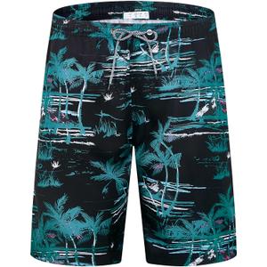 ELETOP Men's Swim Trunks Quick Dry Bathing Suit Swimming Board Shorts Mesh Lining Beach Swimwear (XL)