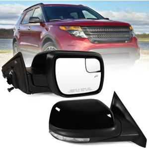 Right Passenger Side Mirror Fits 2011-2019 Ford Explorer With Power Heated Turn signal And Puddle Light丨Without Power Folding 7Pins Replaces GB5Z17682BA,BB5Z17682BA,FO1321554